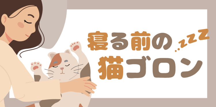 寝る前の猫ゴロン